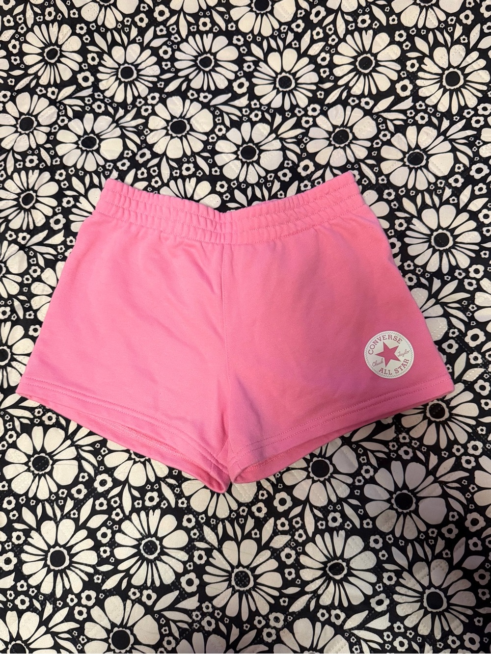 Converse Pink Athletic Shorts with Logo Patch